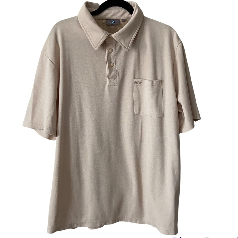 Men’s Beige BMW Polo Shirt 2XL